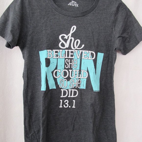 She Believed She Could Half Marathon Women's Shirt - Small - Picture 2 of 10